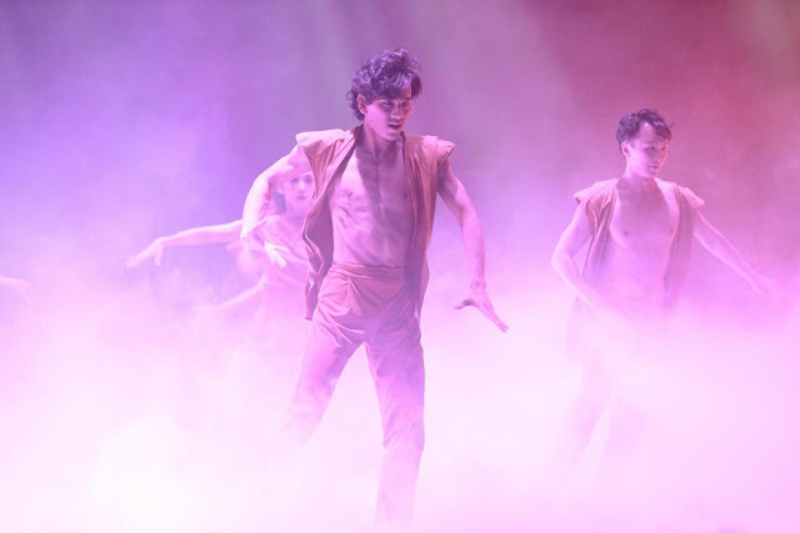 Dancers during Life Element – O2, a modern ballet production staged in Ulaanbaatar, Mongolia, to call for action against air pollution. 