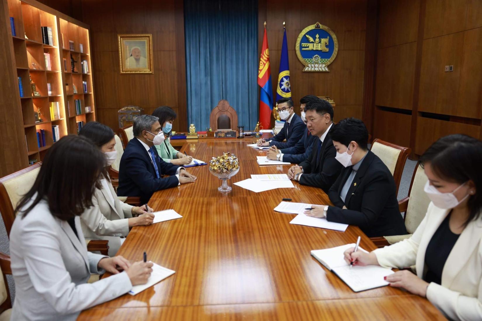 UN Resident Coordinator meets Mongolian President