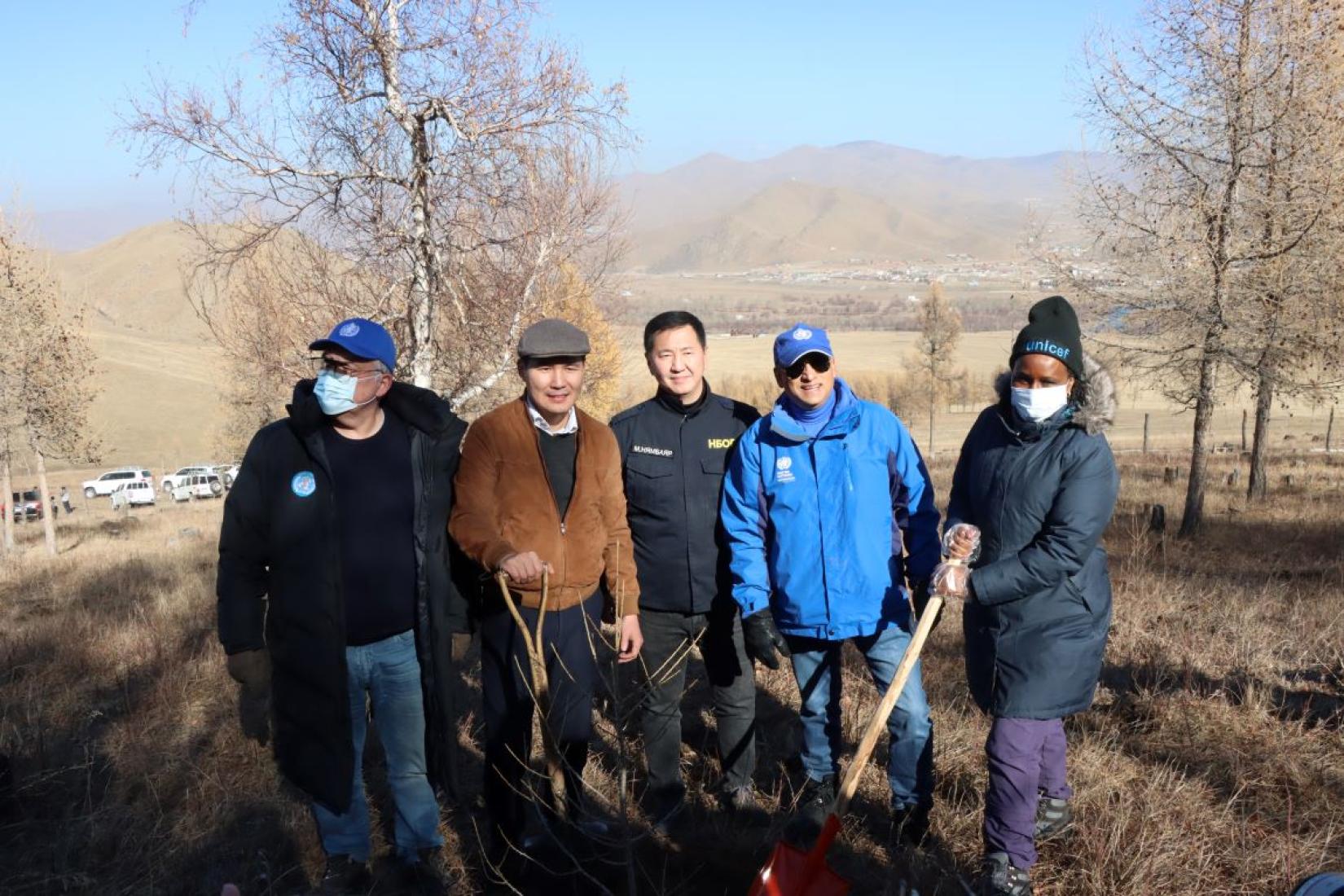 Tree planting at Mt. Bayanzurkh