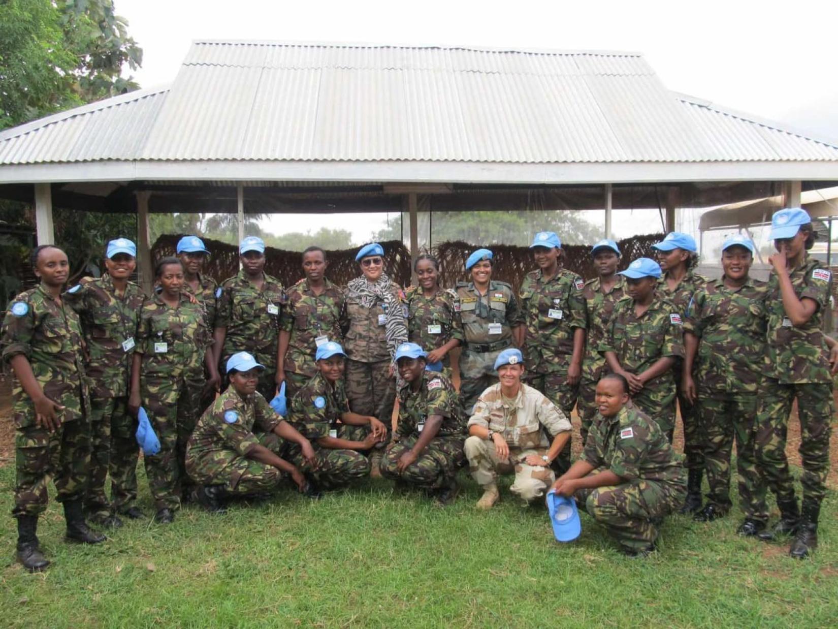 BG. G.Bolor with peacekeepers